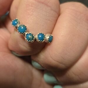 Silver and Blue Stone Ring